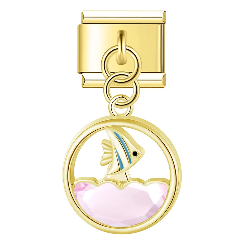 Italian Charms Ballena & Peces - Charmsymore