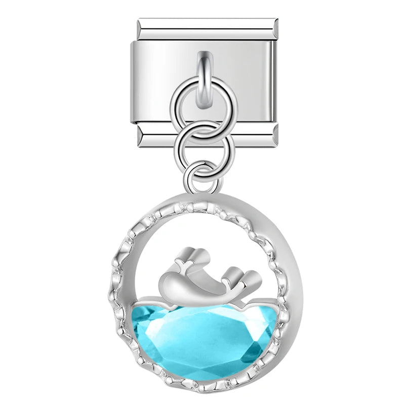 Italian Charms Ballena & Peces - Charmsymore