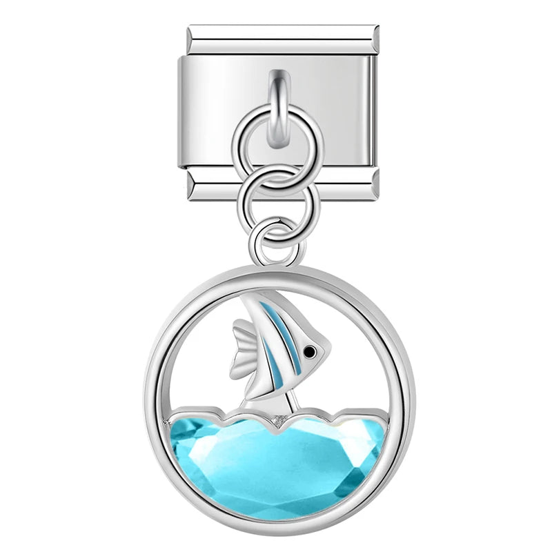 Italian Charms Ballena & Peces - Charmsymore
