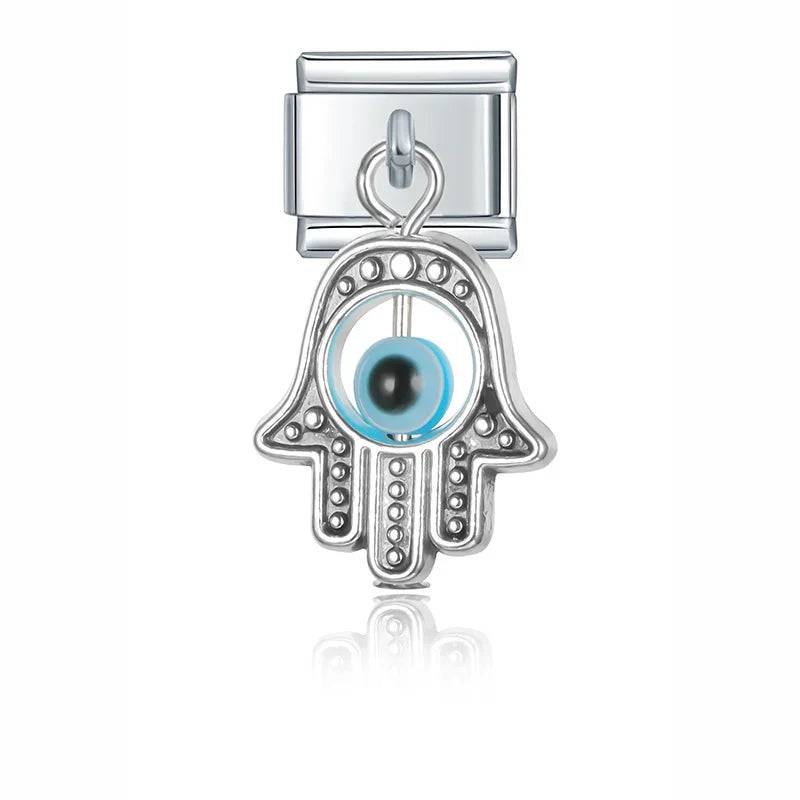 Italian Charms Colgantes Ojo Acero Inoxidable