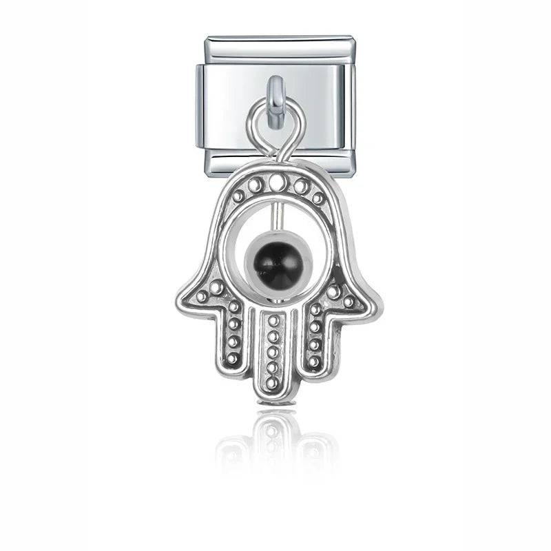 Italian Charms Colgantes Ojo Acero Inoxidable