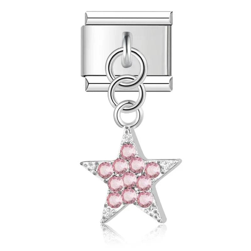 Italian Charms Estrellas Colgantes Acero Inoxidable