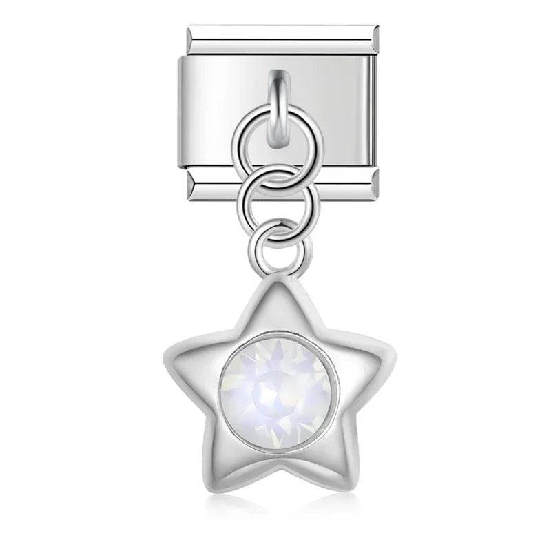 Italian Charms Estrellas Colgantes Acero Inoxidable