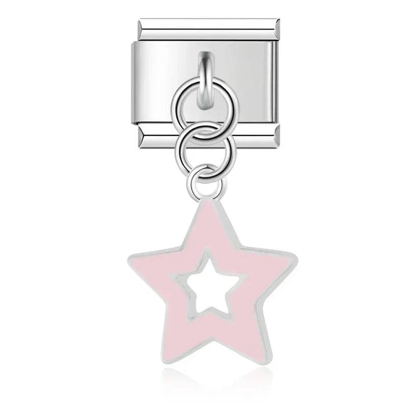 Italian Charms Estrellas Colgantes Acero Inoxidable