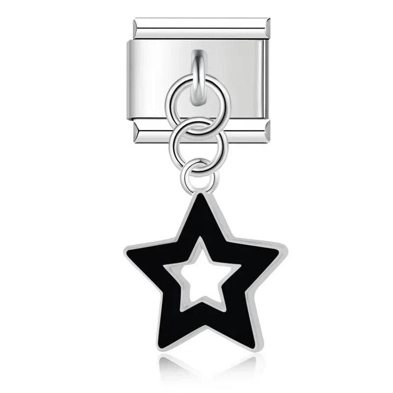 Italian Charms Estrellas Colgantes Acero Inoxidable