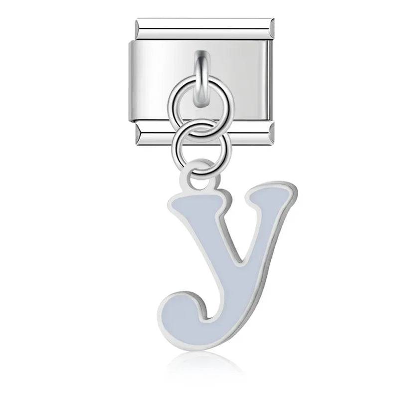 Italian Charms Letras Acero Inoxidable