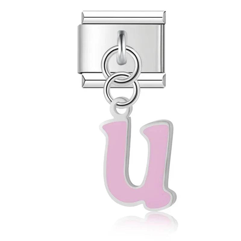 Italian Charms Letras Acero Inoxidable