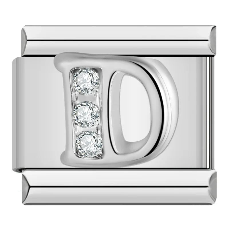 Italian charms letras brillos - Charmsymore