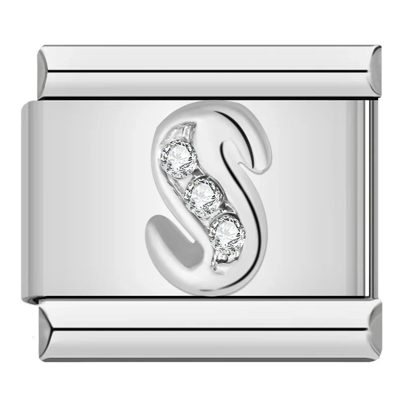 Italian charms letras brillos - Charmsymore