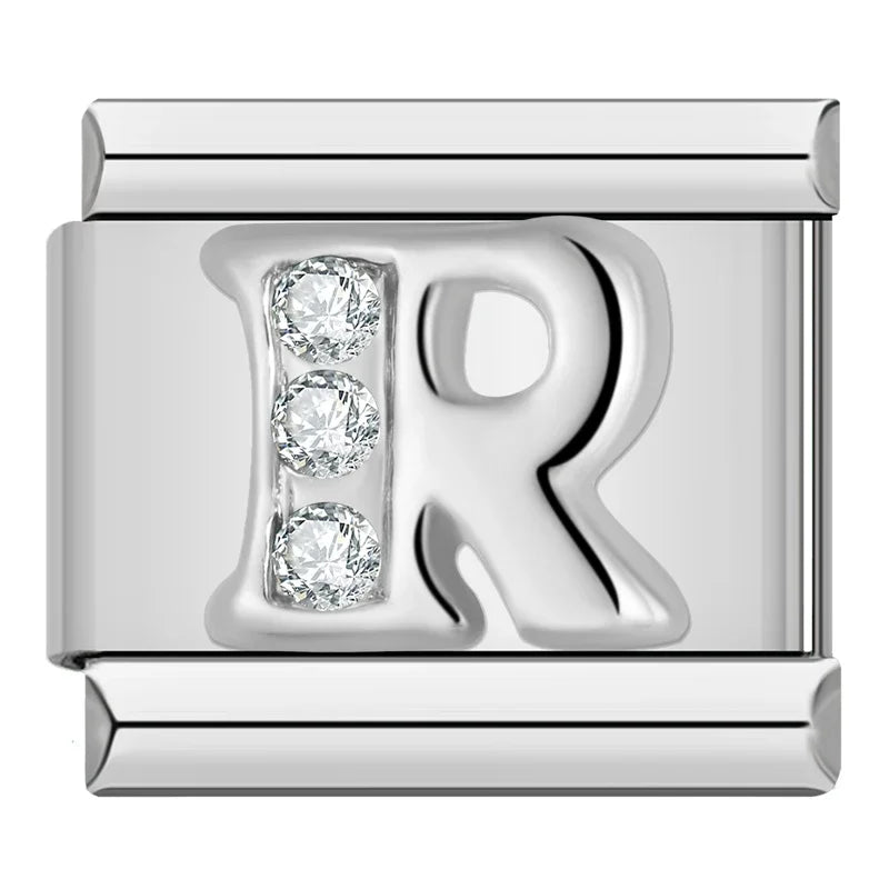 Italian charms letras brillos - Charmsymore