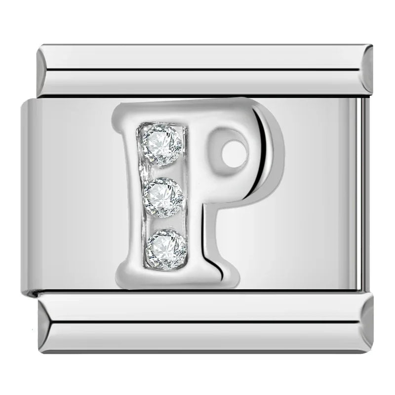 Italian charms letras brillos - Charmsymore