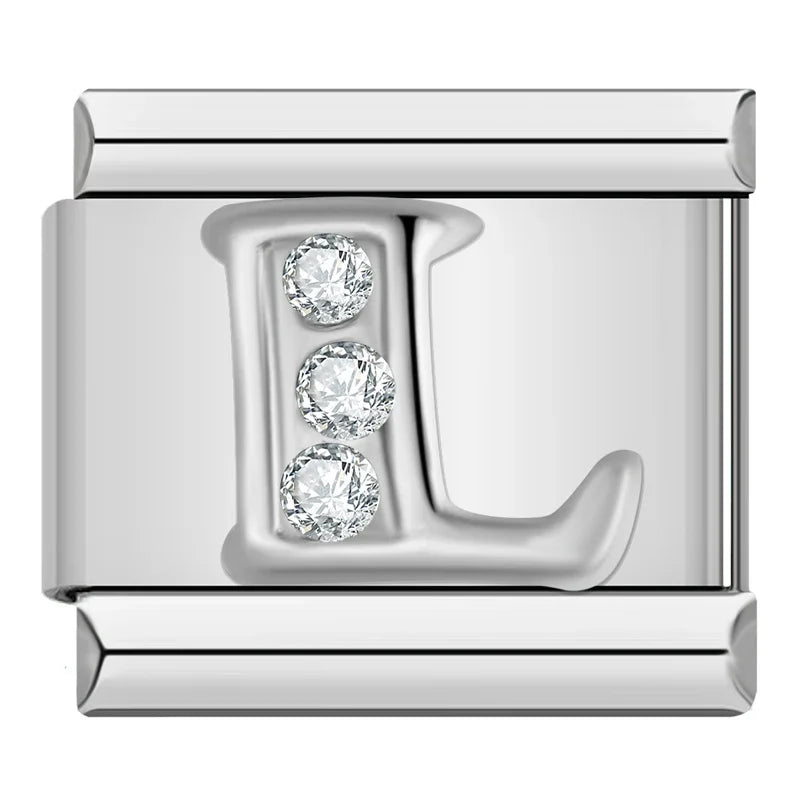 Italian charms letras brillos - Charmsymore