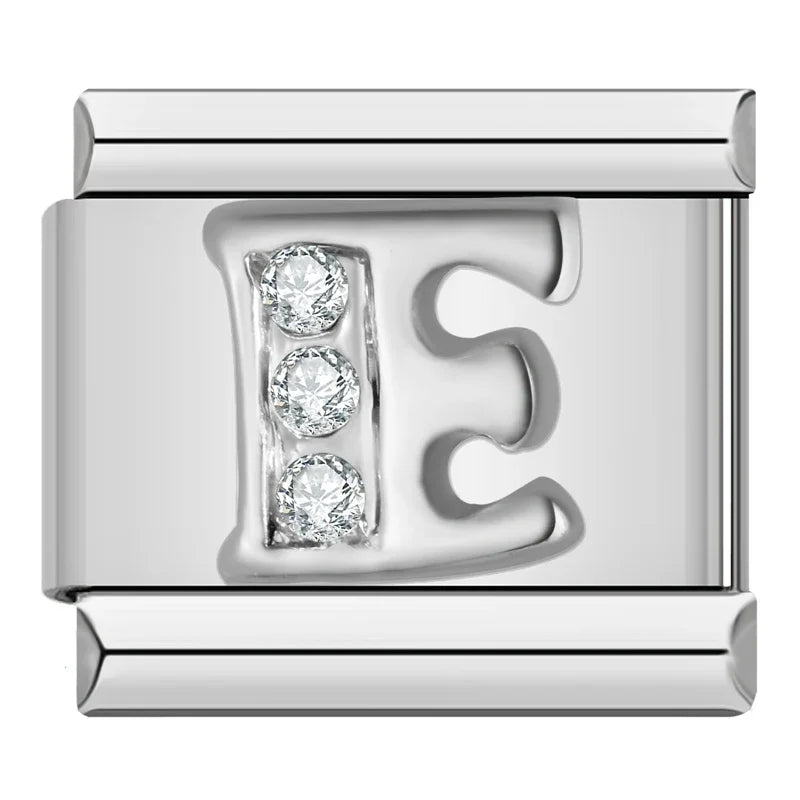 Italian charms letras brillos - Charmsymore