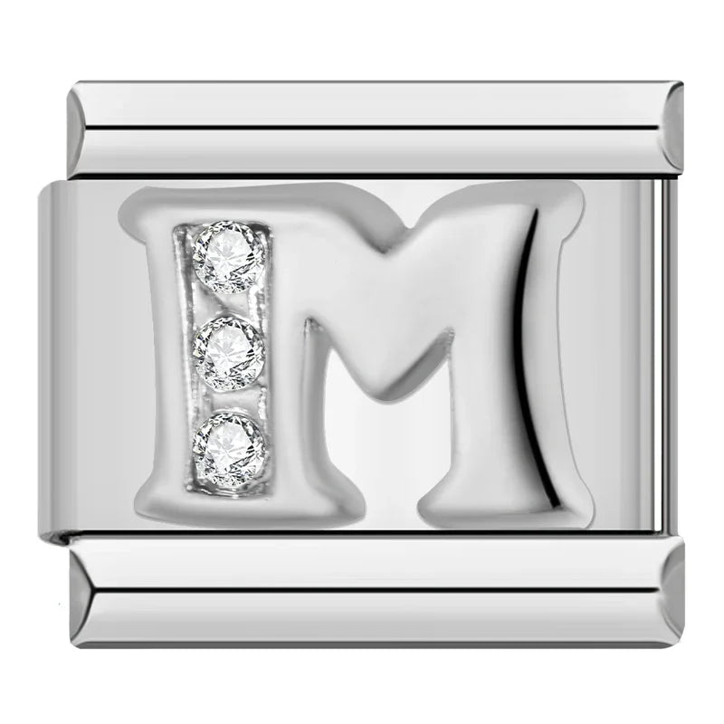 Italian charms letras brillos - Charmsymore