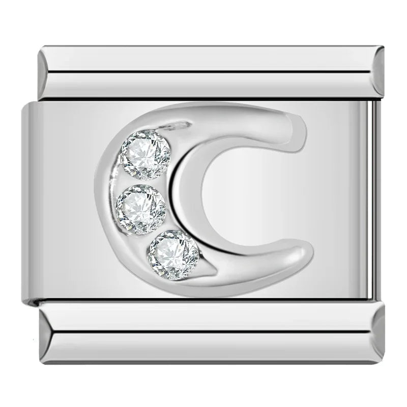 Italian charms letras brillos - Charmsymore