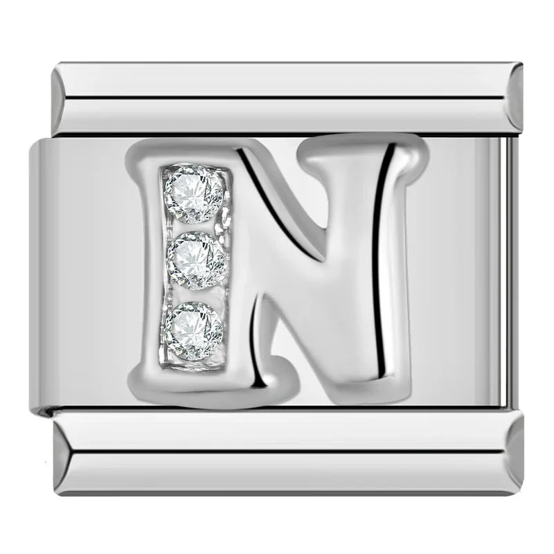 Italian charms letras brillos - Charmsymore