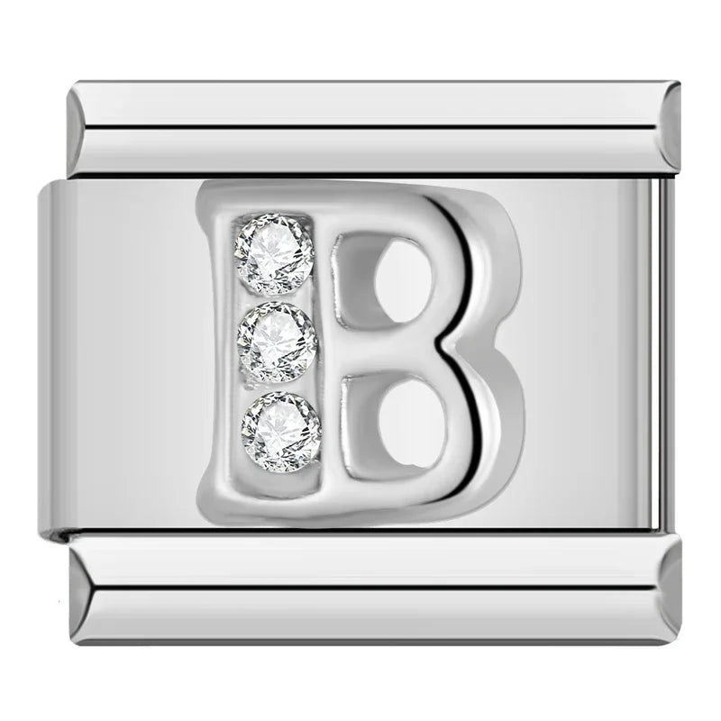 Italian charms letras brillos - Charmsymore