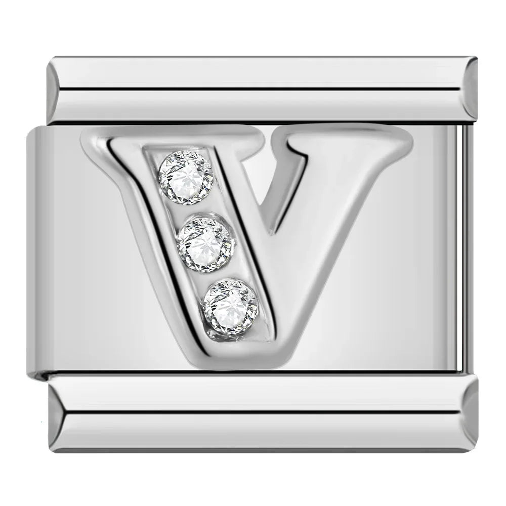 Italian charms letras brillos - Charmsymore