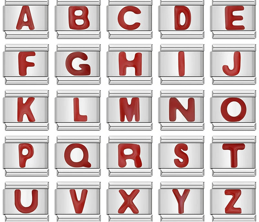 Italian Charms Letras Rojas - Charmsymore