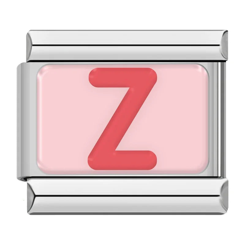 Italian Charms Letras Rosas - Charmsymore