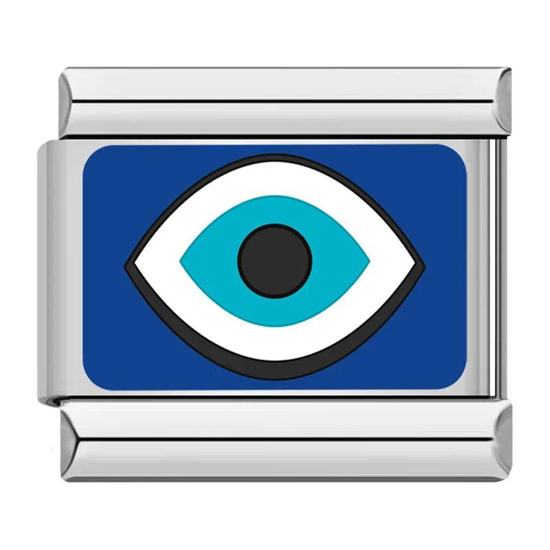 Italian Charms Evil Eye Stainless Steel