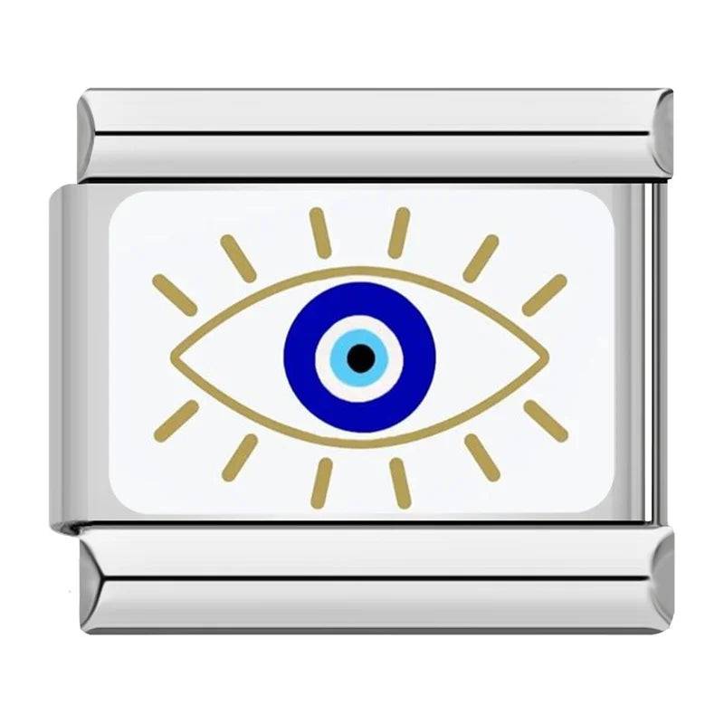 Italian Charms Evil Eye Stainless Steel