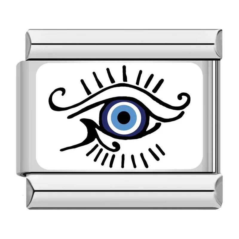 Italian Charms Evil Eye Stainless Steel