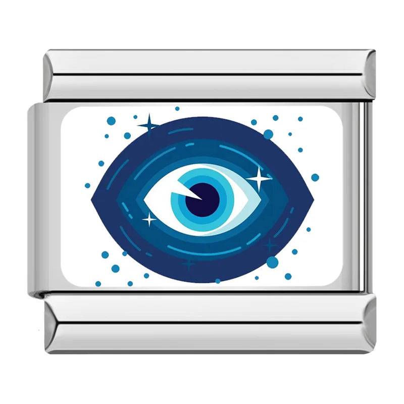 Italian Charms Evil Eye Stainless Steel