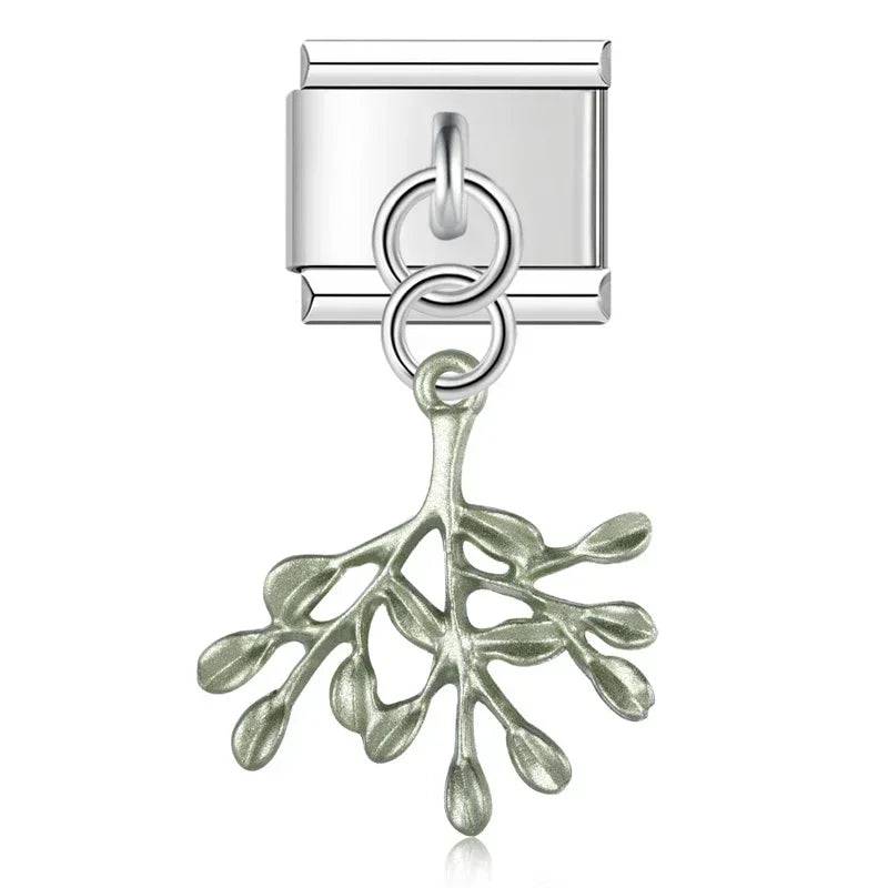 Italian Charms Plantas Acero Inoxidable