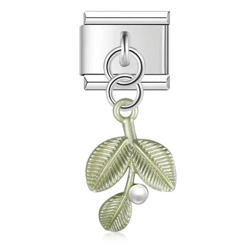 Italian Charms Plantas Acero Inoxidable