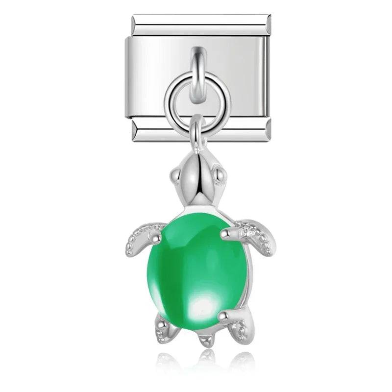 Italian Charms Tortugas Colgantes Acero Inoxidable