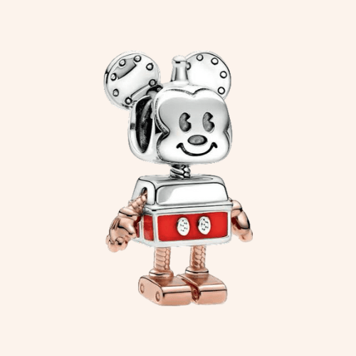 Mickey robot Charm Plata S925 Entrega Inmediata