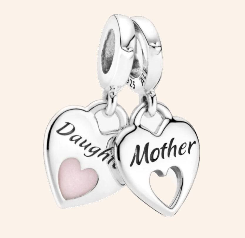 Mom Corazón Charm Plata S925