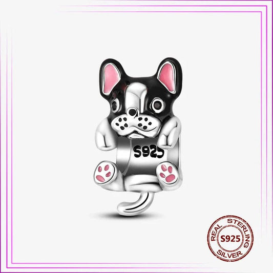 New 925 Sterling Silver Cute Dog Bead Cat Upscale Animal Charm plata de ley 925 For Original Charms Pendant Bracelet Jewelry