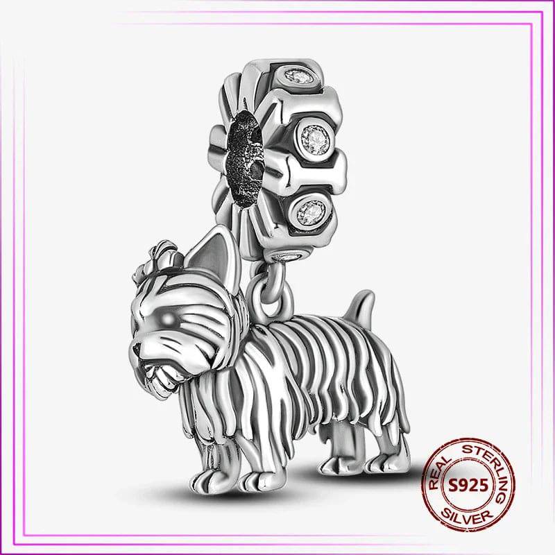 New 925 Sterling Silver Cute Dog Bead Cat Upscale Animal Charm plata de ley 925 For Original Charms Pendant Bracelet Jewelry