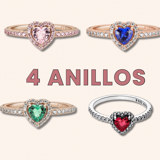 Paquete Anillos Plata S925 - Charmsymore