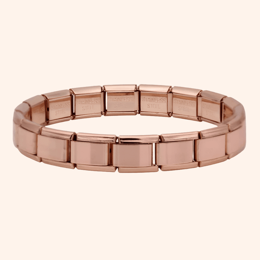 Pulsera Italiana Rose Gold Acero Inoxidable